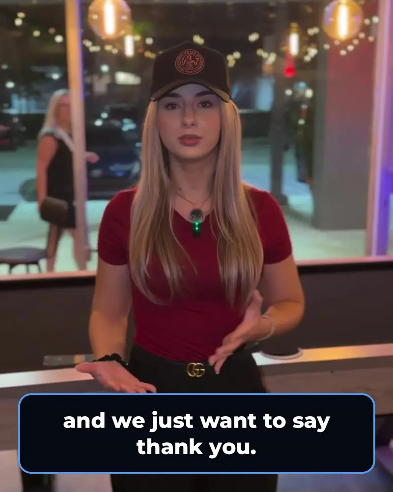 Frame from the Zeus Greek Sweets and Kava tour video with captions